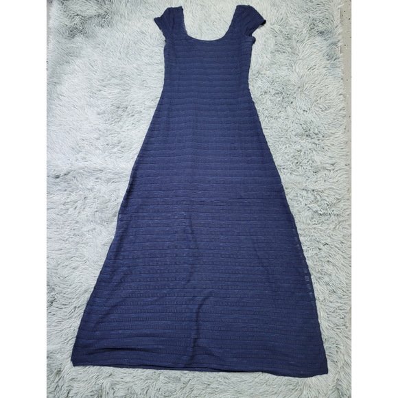 Lilly Politzer long dress blue color short sleeves size  M - Picture 5 of 12